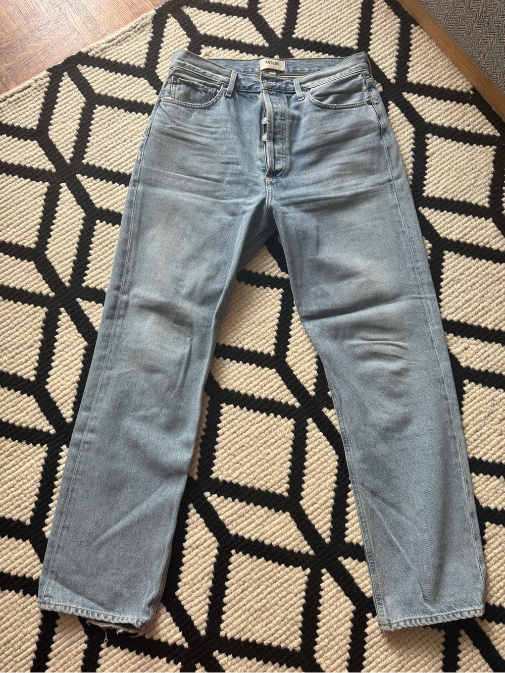 Agolde Women’s Light Wash Straight Jeans